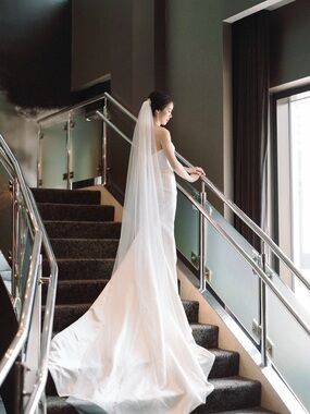 Elegant Strapless White Wedding Dress - Essense of Australia D3705